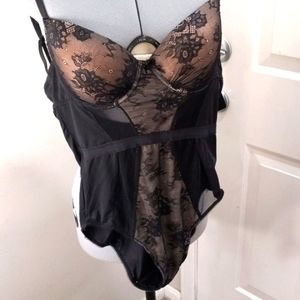 Venus Black Lacy Teddy Size Med